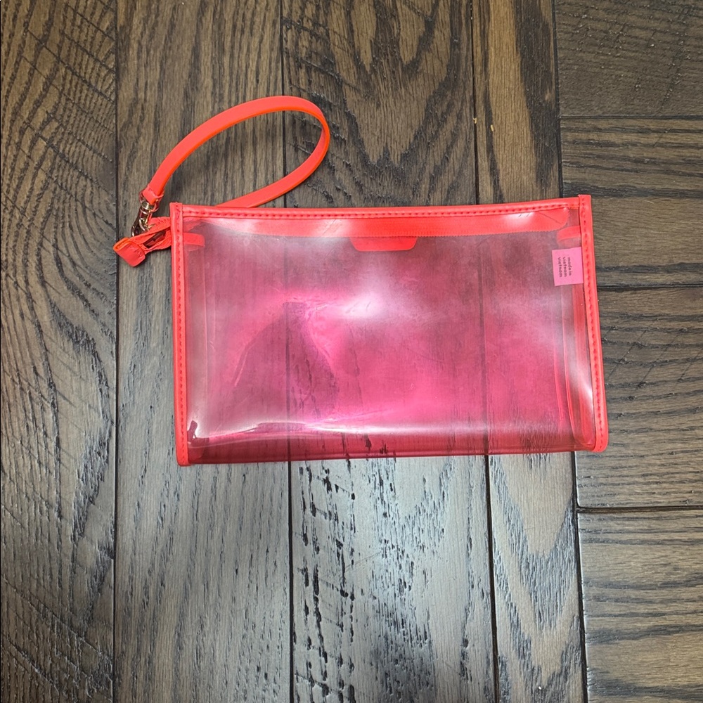kate spade Pink and Coral Clear Market Tote with Zip Pouch - Picture 14 of 14